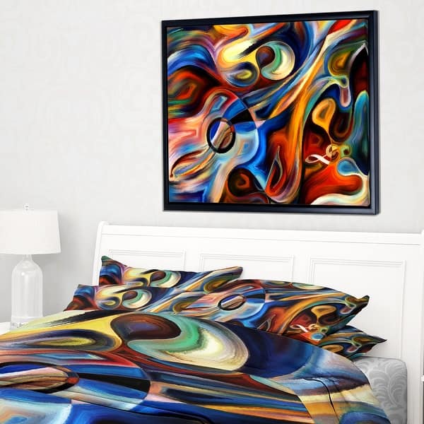 Shop Designart Abstract Music And Rhythm Abstract Framed Canvas