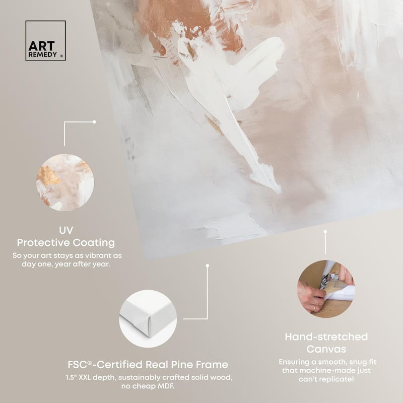 Gold-Trimmed Rose Quartz II Canvas by Art Remedy, Gallery Wrapped