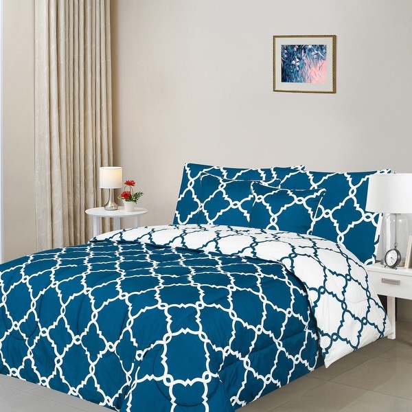 5 Piece Reversible Microfiber Comforter Set. Opens flyout.