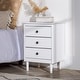preview thumbnail 15 of 47, Walker Edison Bullrushes Solid Wood 3-Drawer Nightstand