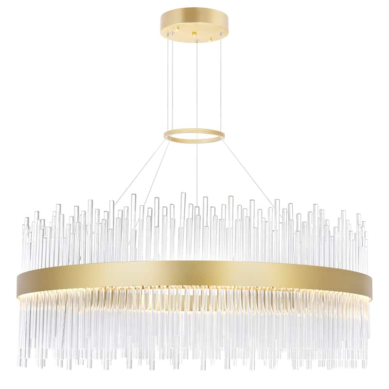 Genevieve Integrated LED 32in Medallion Gold Chandelier - Medallion Gold - Medallion Gold