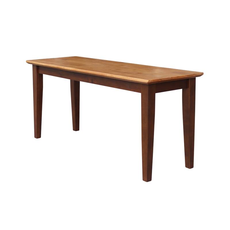 Shaker Style Bench - 39" x 14" - 39" x 14" - Cinnamon/Espresso