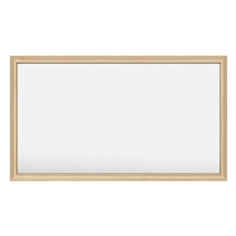 Beveled Metal Rectangle Framed Bathroom Vanity Tempered Glass Mirrors - 55" x 32" - Dark Brown