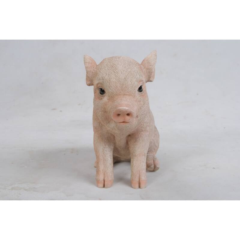 Baby Pig Outdoor Garden Statue - 7.5"