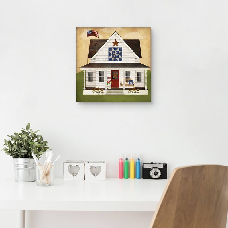 Americana House 1 by Beth Albert Canvas Art Print