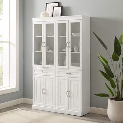 Crosley Stanton 2Pc Glass Door Pantry Set - 14.5"x47.5"x78"