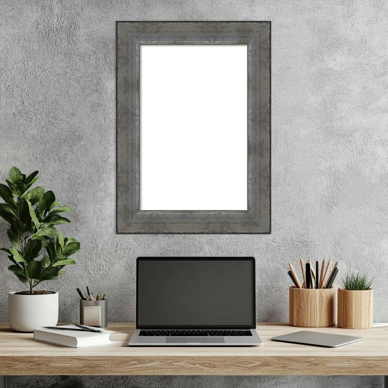 Amanti Art Forged Pewter Framed Dry Erase Magnetic Board