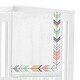 preview thumbnail 3 of 4, Woodland Arrow Collection Girl Baby Monthly Milestone Blanket - Grey Coral Pink and Mint Green
