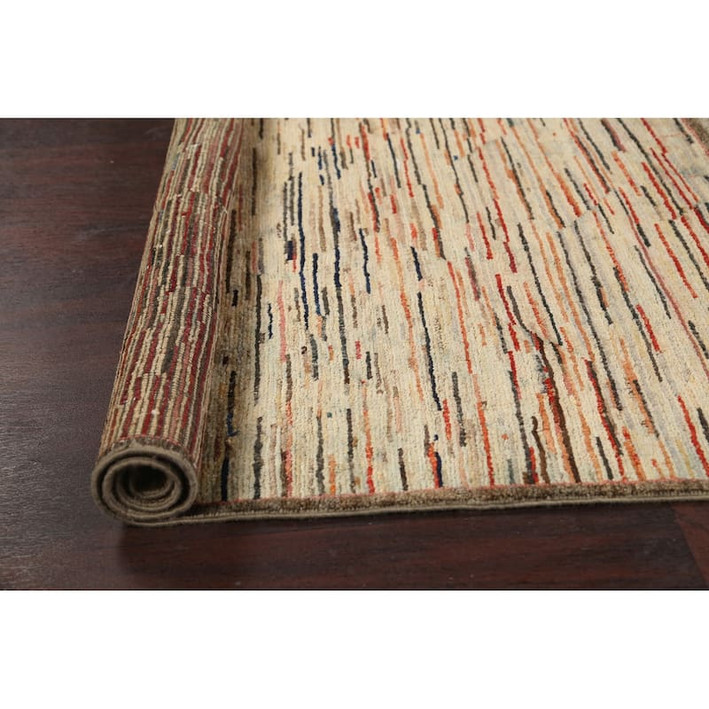 Modern Gabbeh Kashkoli Oriental Kitchen Area Rug Wool Hand-knotted - 3'2" x 4'7"