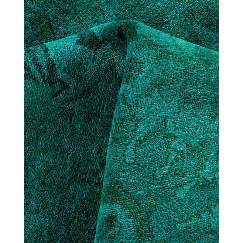 Contemporary Overdyed Wool Hand Knotted Area Rug - 6' 1" x 11' 8"