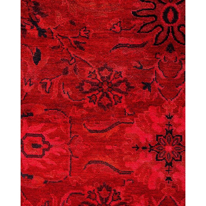 Overdyed, One-of-a-Kind Hand-Knotted Area Rug - Orange - 8' 3" x 10' 4"