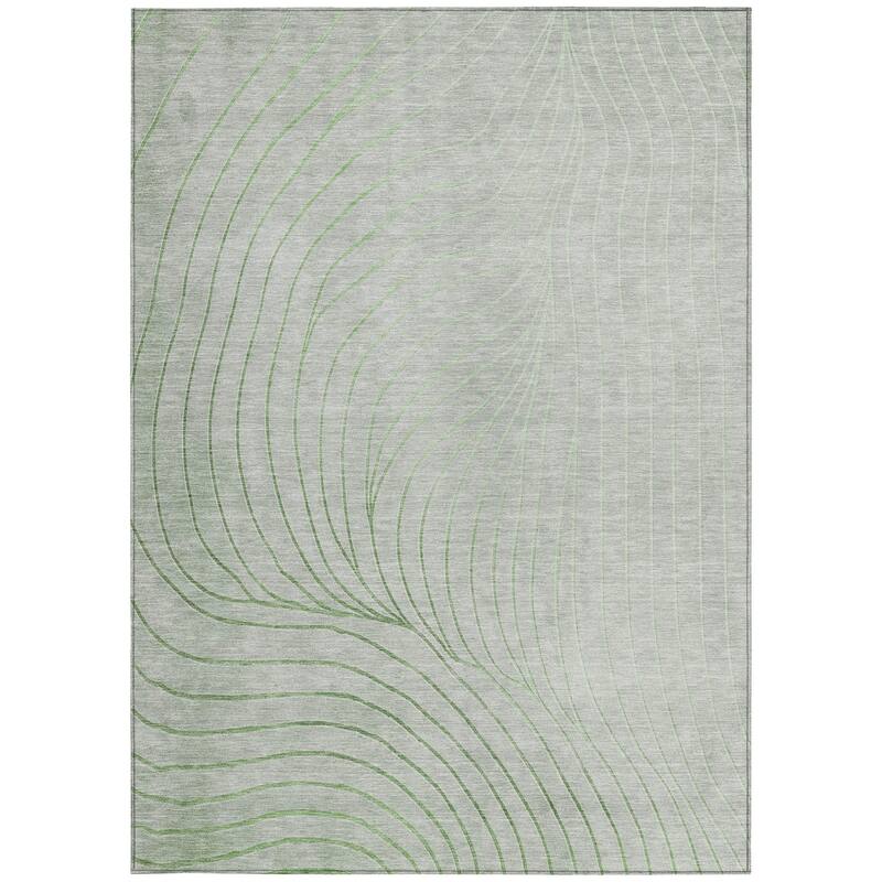 HomeRoots Abstract Transitional Rectangle Outdoor Rug