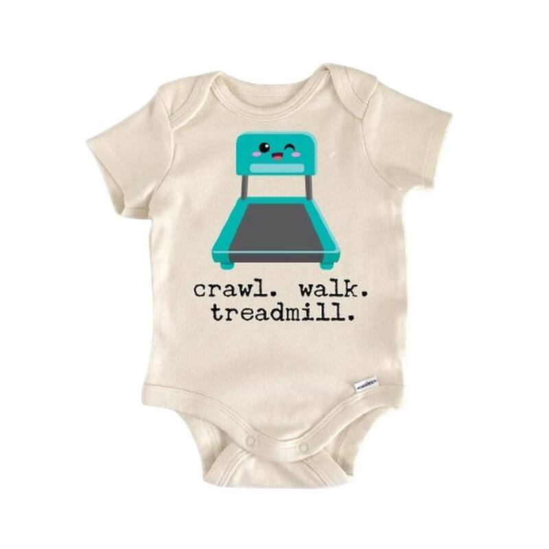 Treadmill Gym Runner Running - Baby Boy Girl Clothes Infant Bodysuit Funny Cute Newborn