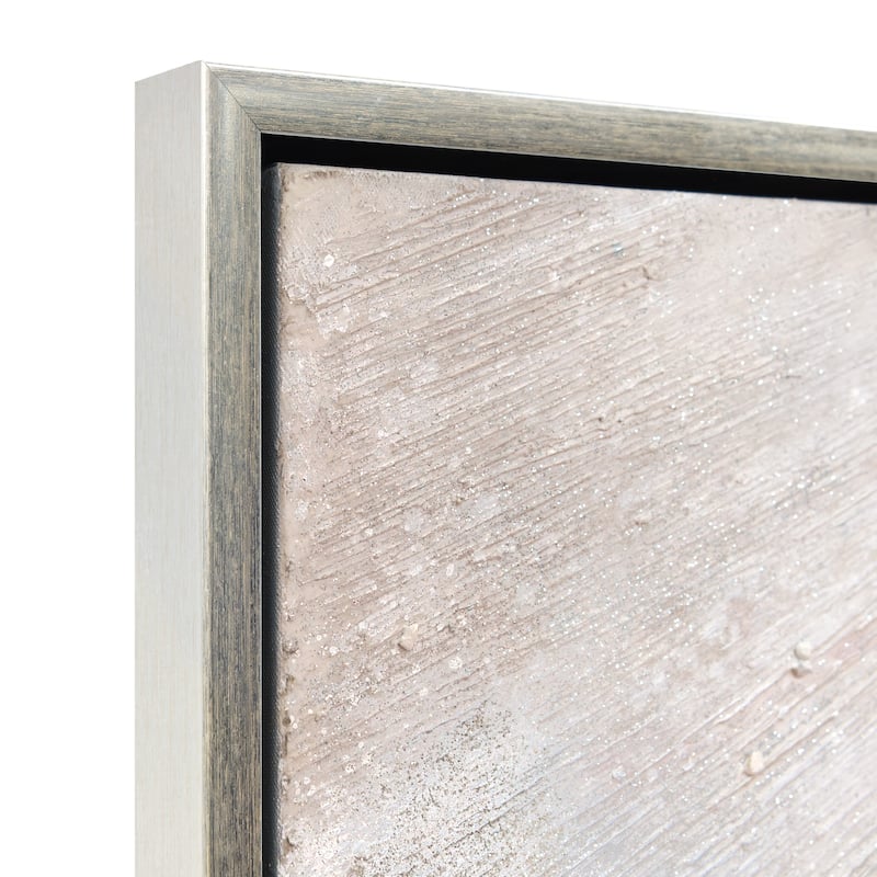 Silver Pellets Textured Glitter Hand Painted Canvas Wall Art 48" x 32"