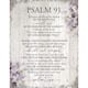 Psalm 91 Wood Plaque 11.75"x15" - White