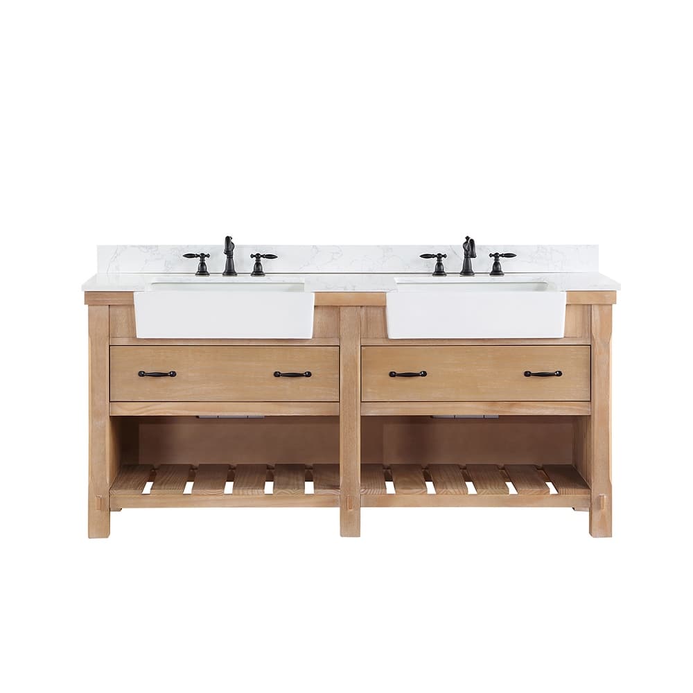 Villareal Bath Vanity with Composite Stone Top without Mirror