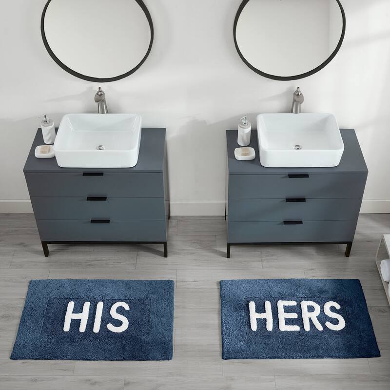 Jean Pierre HIS & HERS Cotton 2-Piece Bath Rug Set