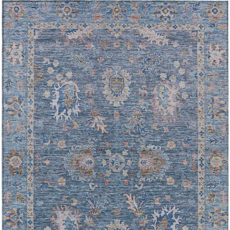 HomeRoots Floral Traditional Rectangle Outdoor Rug