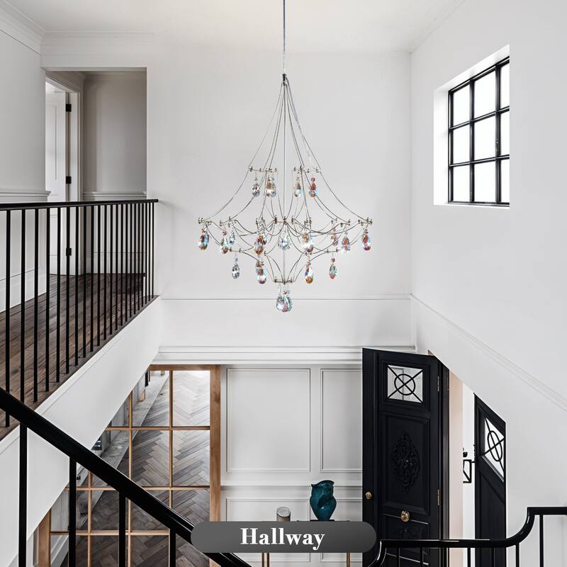 KAYLA Modern Crystal Chandelier - Luxury LED Pendant Ceiling Light