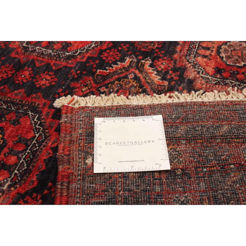 ECARPETGALLERY Hand-knotted Baluch Black Wool Rug - 3'0 x 5'9