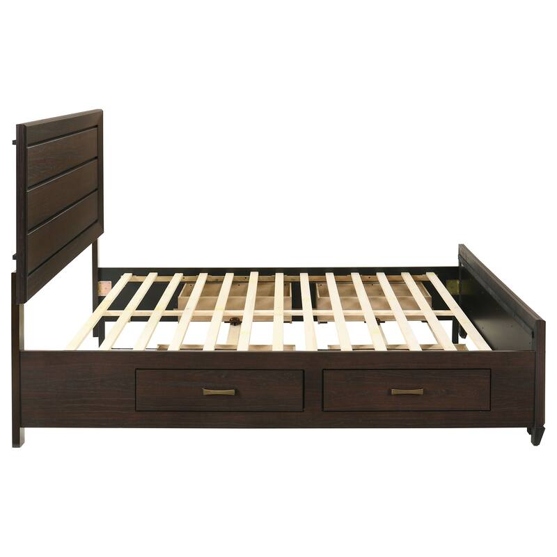 Kauffman Transitional Wood Storage Panel Bed