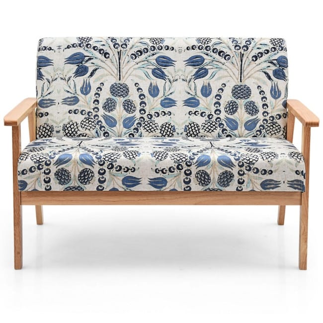 Modern Fabric Loveseat Sofa Couch Upholstered 2-Seat Armchair - 45" x 26.5" x 32" (L x W x H)