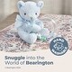 preview thumbnail 3 of 4, Bearington Baby Polky Blue 5" Plush Teddy Bear Shaker Rattle