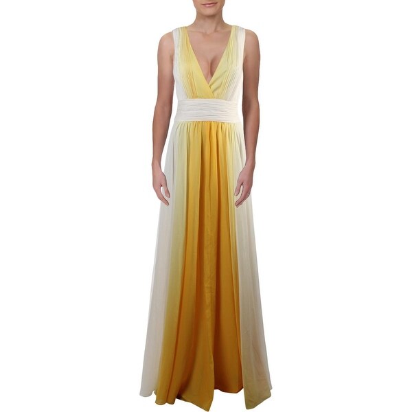 halston yellow dress