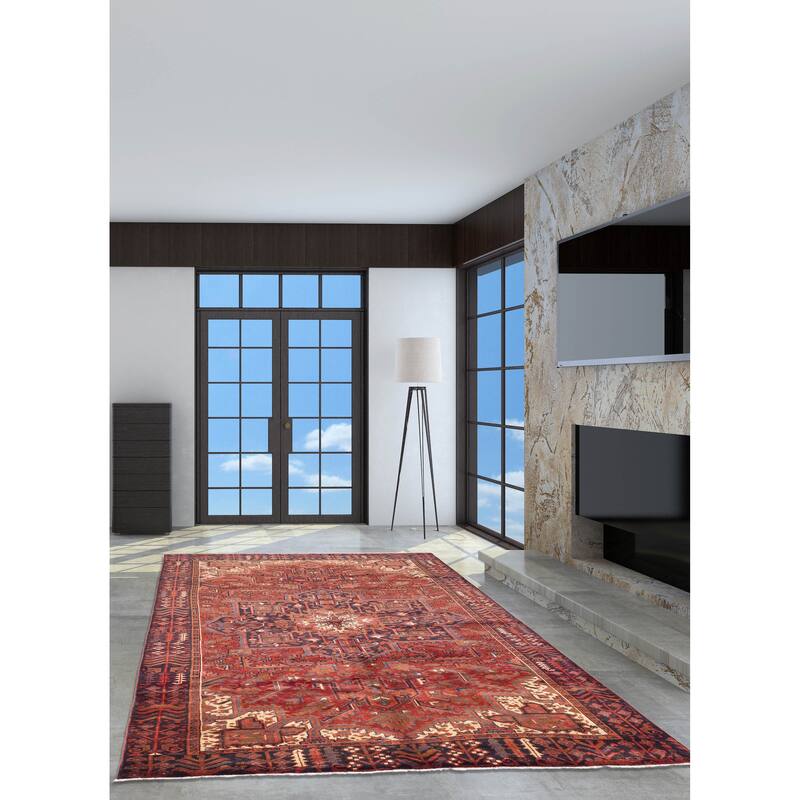 ECARPETGALLERY Hand-knotted Sarabi Red Wool Rug - 7'8 x 11'9