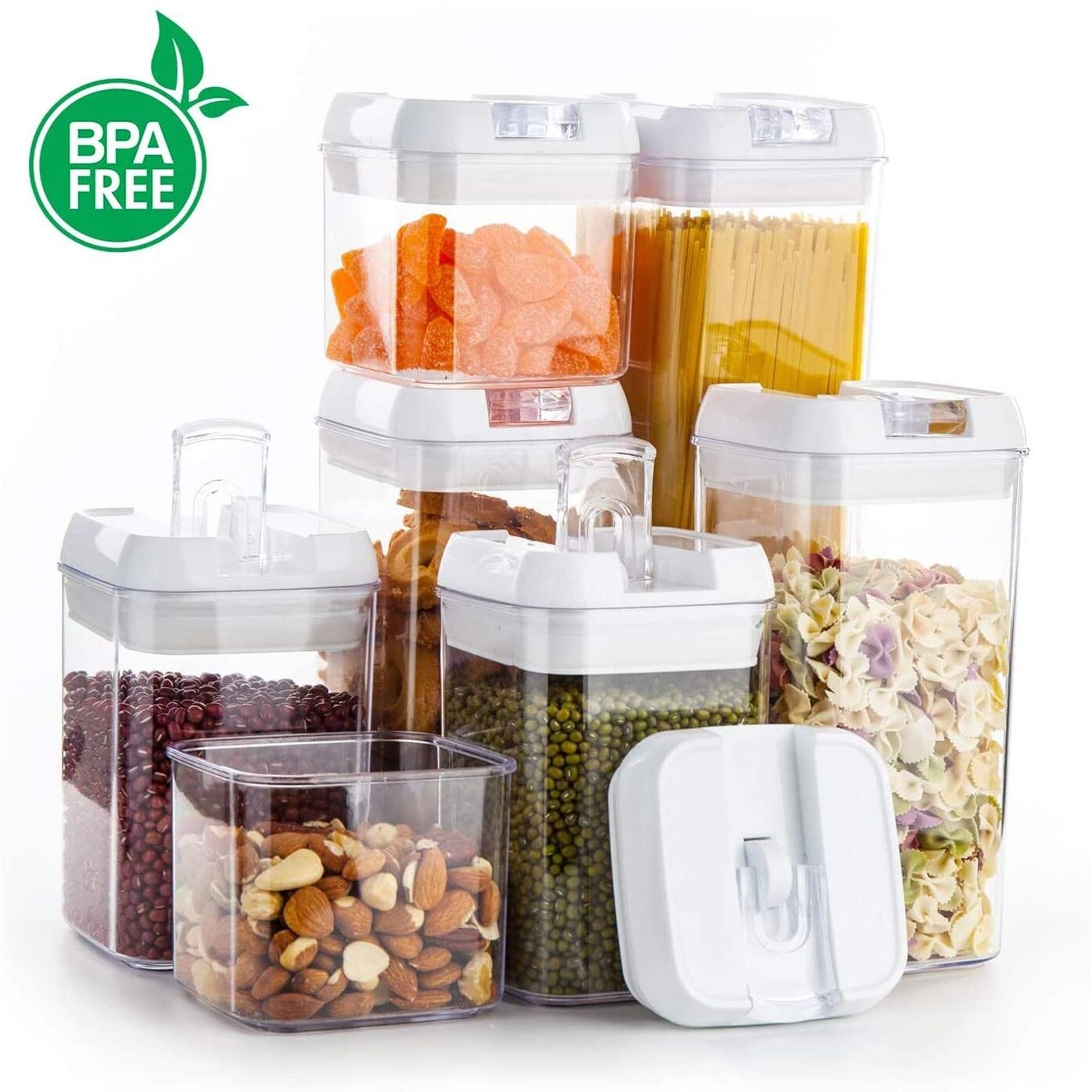7PCS Air Tight Food Storage Containers with Pantry Organization