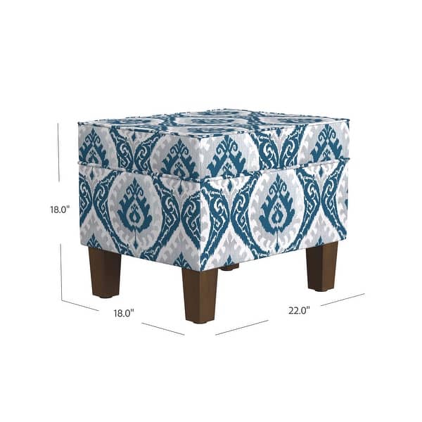 dimension image slide 4 of 8, HomePop Medium Storage Ottoman