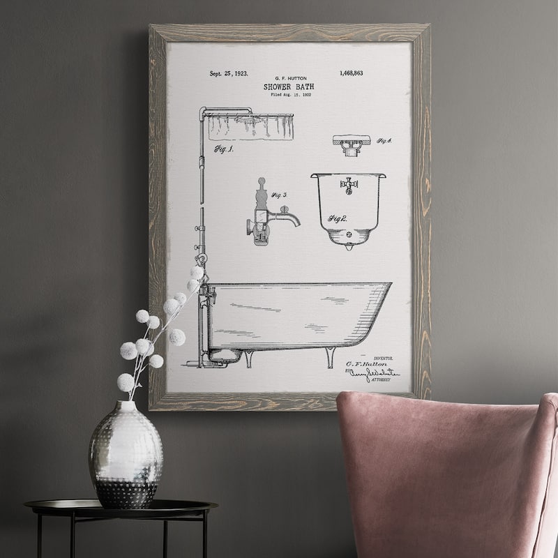 Vintage Bath I-Premium Framed Canvas - Ready to Hang