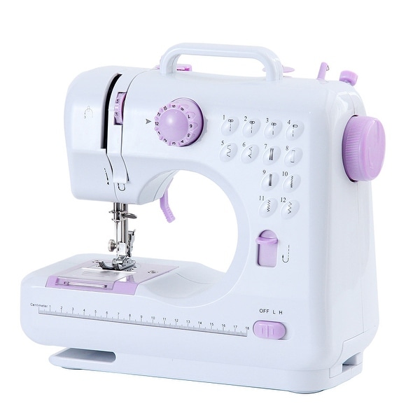 Portable Mini Sewing Machine 12 Stitches 2 Speeds Double Thread Overlock Quick Sewing Machine Household Sewing. Opens flyout.