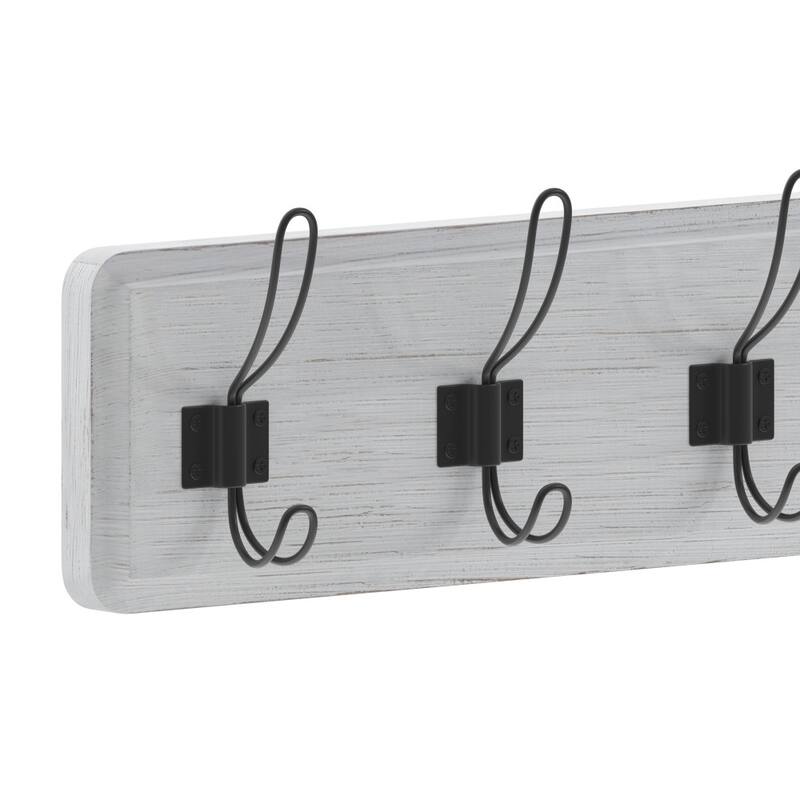 Wall Mounted Storage Rack with 7 Hooks