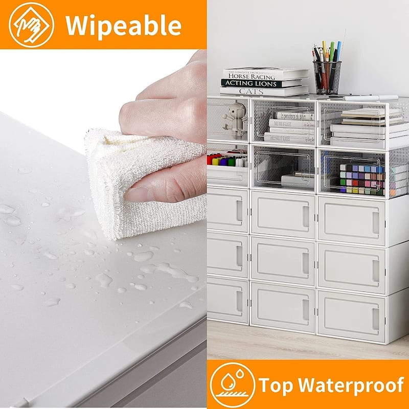 15 Pack Stackable Storage Shoe Box