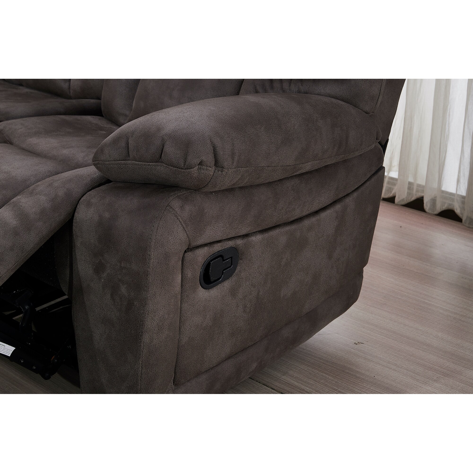 Betsy Furniture Large Microfiber Reclining Sectional Living Room