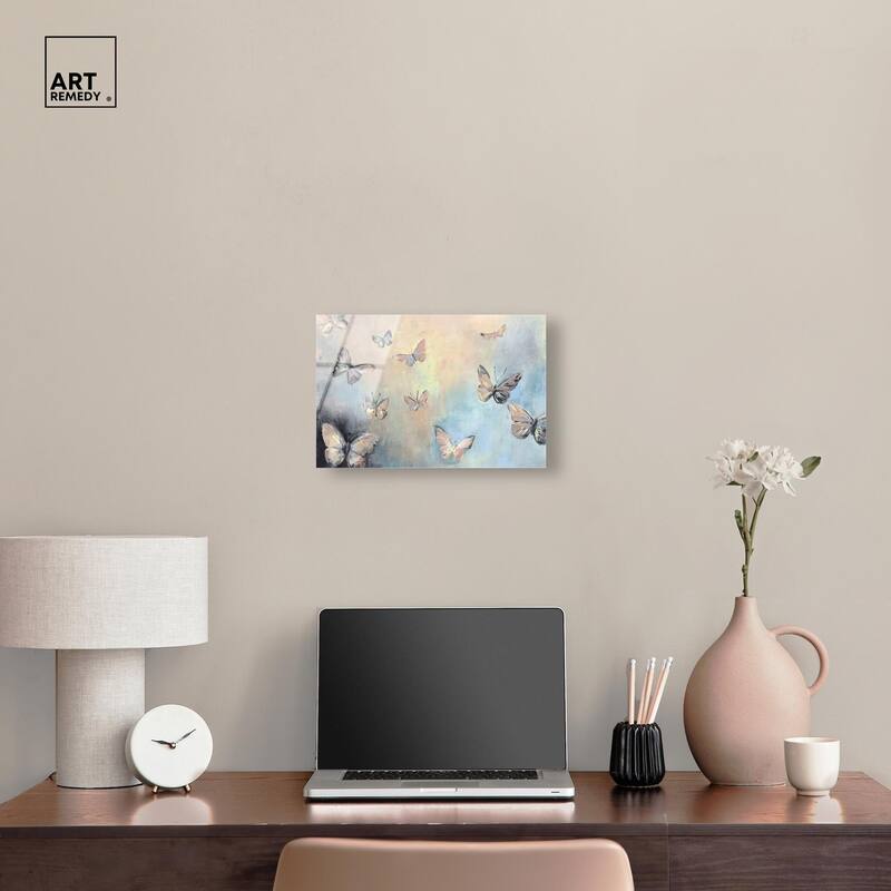 Textured Butterflies I Acrylic by Art Remedy, Ready to Hang