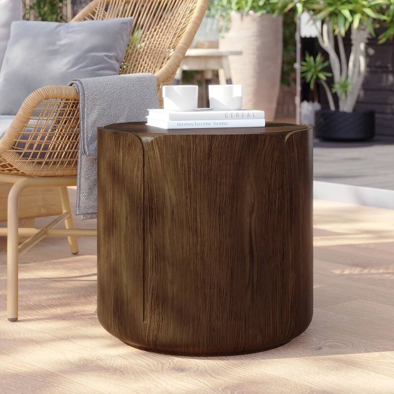 GDFStudio Kaelwyn MGO Cylindrical Waterproof Coffee Table