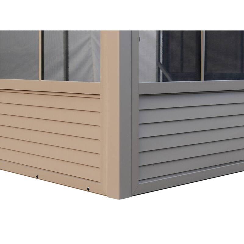 Florence - Wall Mounted Solarium 10x12 Metal Roof