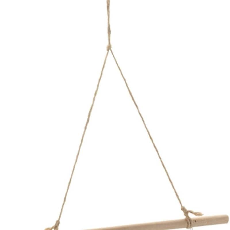 HomeRoots 37" White And Natural Hanging Seagull Decorative Sculpture - 34.50 in. x 37.00 in. x 10.50 in.