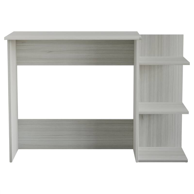 CraftPorch Classic 43 Inch Writing Desk with 3- Open Shelf - Light Grey