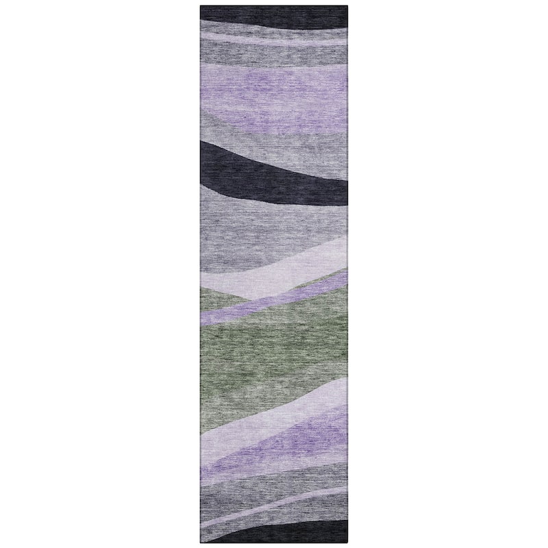 Machine Washable Indoor/ Outdoor Contemporary Deco Chantille Rug
