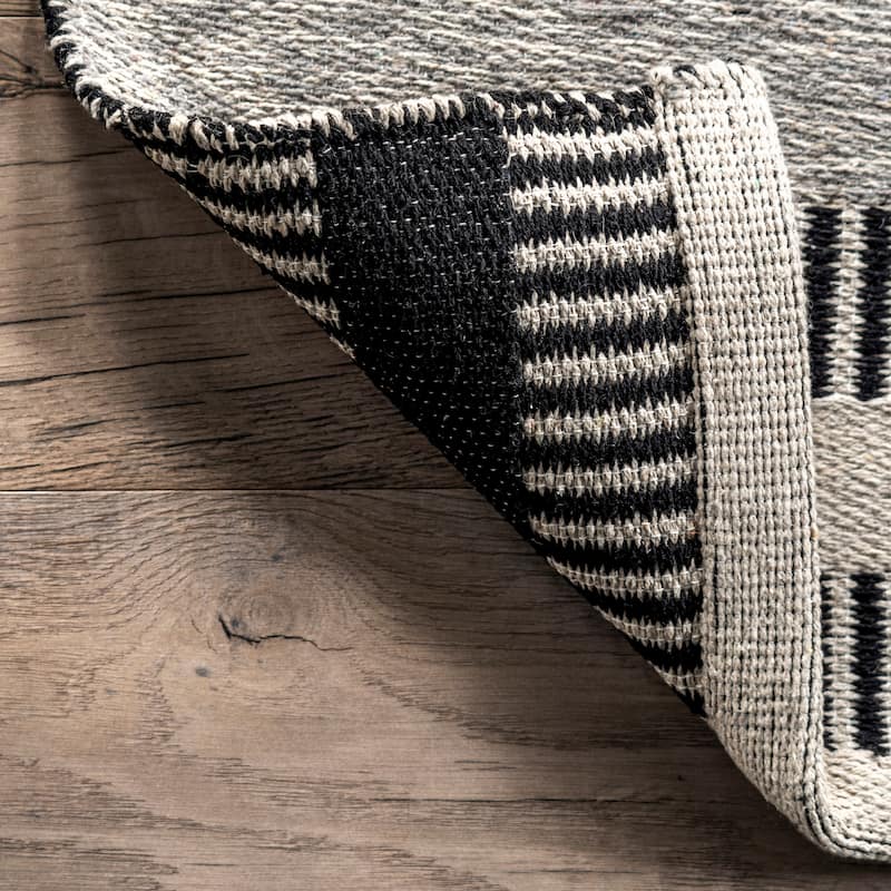 Nuloom Estella Modern Geometric Cotton Flatweave Area Rug