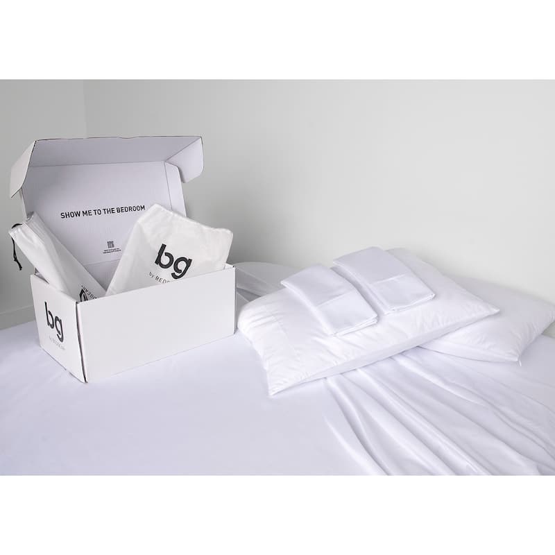 BG by BEDGEAR Complete Bedding Set - 8 Piece Bundle (Includes 2 Pillow, 2 Pillow Protectors and Sheet Set with 2 Pillow Cases)