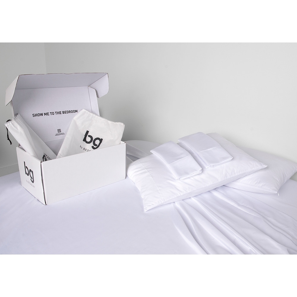 BG by BEDGEAR Complete Bedding Set 8 Piece Bundle Includes 2 Pillow 2 Pillow Protectors and Sheet Set with 2 Pillow Cases Full