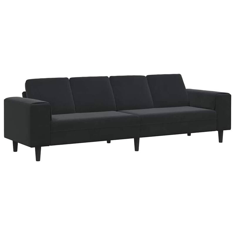 vidaXL Sofa Set Dark gray Velvet - 98.4 x 30.3 x 29.9 inch