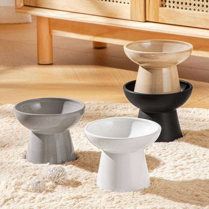 vancasso Elevated Stoneware 2-Piece Raised Dog & Cat Bowl Set