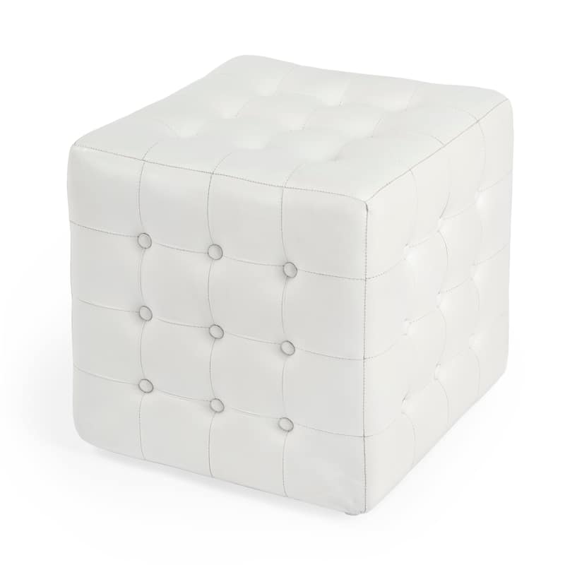 Leon Leather Ottoman