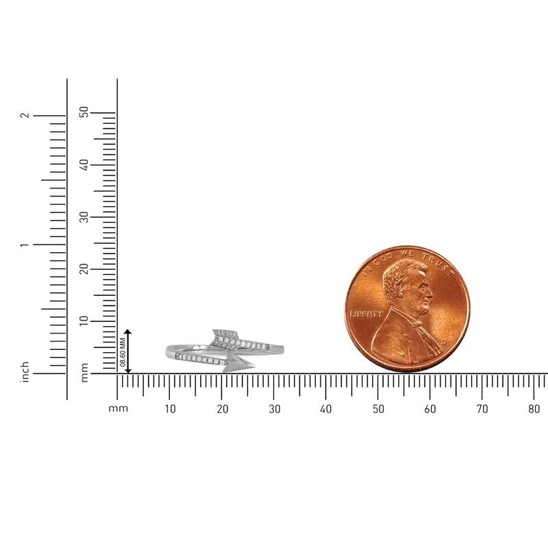 1/20ct TDW Diamond Arrow Wrap Fashion Ring in 10K Gold for Women