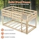 preview thumbnail 21 of 38, Costway Twin over Twin Low Bunk Bed with Guardrails Integrated Ladder - See Details